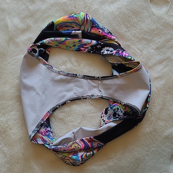 iHeartRaves 2 PC High Waist Bottoms & Tube Top Rave Neon Festival Summer Set - Picture 6 of 13